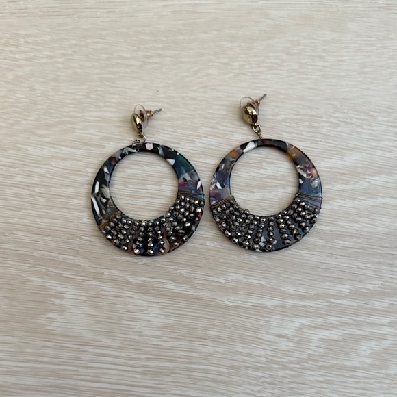 Jewelry - ✨ Multicolor Hoop Earrings with Silver Accents